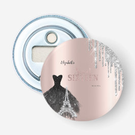 Glitzer Tropfen, Kleid, Eiffelturm Süß 16 Flaschenöffner