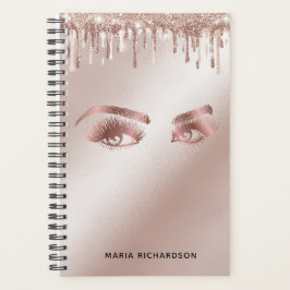 Glitzer Tropfen Makeup Eyebrow Eyes Lashes Rose Go Planer