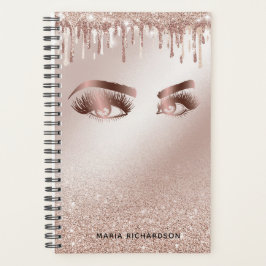 Glitzer Tropfen Makeup Eyebrow Eyes Lashes Rose Go Planer