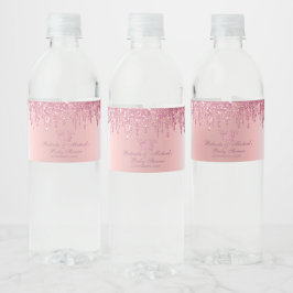 Glitzer Tropfen Pink Baby Feet Babydusche
