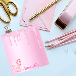 Glitzer Tropfen Pink Pony Unicorn Notizblock<br><div class="desc">Glitzer Tropfen Pink Pony Unicorn Notepad</div>