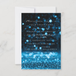 Glitzer Tropfens Blue Navy Bridal Sweet 16. Einladung