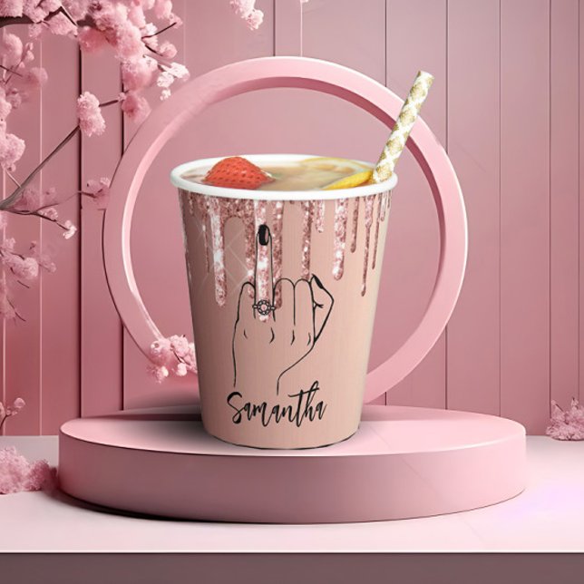 Glitzer Tropfens Bridal | JUNGGESELINNEN-ABSCHIED Pappbecher (Von Creator hochgeladen)