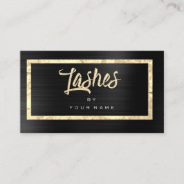 Glitzer Typograph Makeup Lashes Schwarze Imitate Visitenkarte