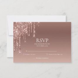 Glitzer UAWG 50. Rosa Geburtstagsparty RSVP Karte
