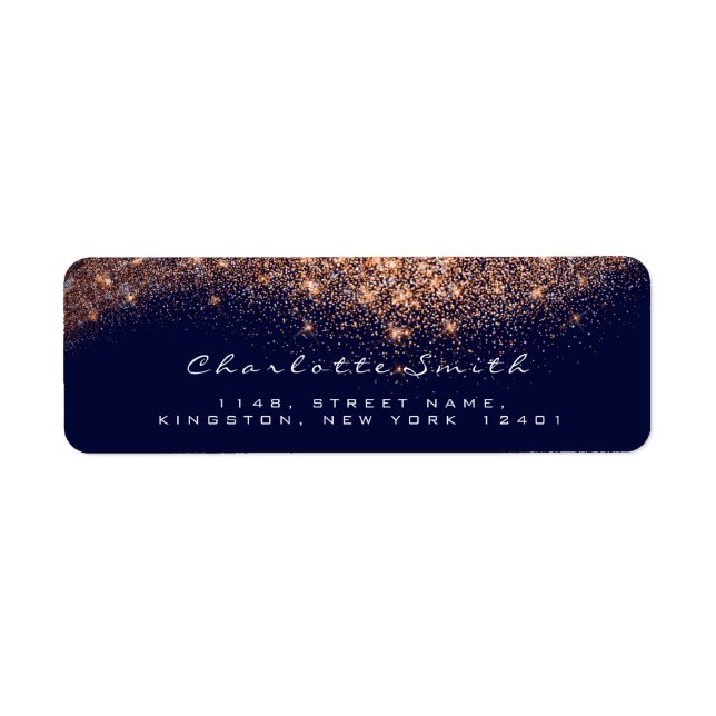 Glitzer UAWG Kupfer Rose Gold Blue Bridal Makeup (Vorne)