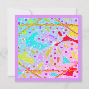 GLITZER- UND BUBBLES-DESIGNPASTELS ART DANKESKARTE