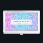 Glitzer und Glitzern, blau und rosa, Textur 2 Visitenkarten Dose<br><div class="desc">Eleganter farbenfroher Glitzer und Glitzern in Rosa und Blau-Grün. Empfohlen Blau und Rosa Schriftart Farbe. Verfügbar auf anderen Produkten. Vollständig anpassbare Visitenkartenhalter-Vorlage.</div>