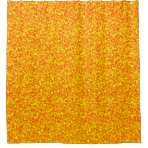 Glitzer und Glitzern, gelb und orange Duschvorhang