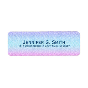 Glitzer und Glitzern in Blau und Rosa