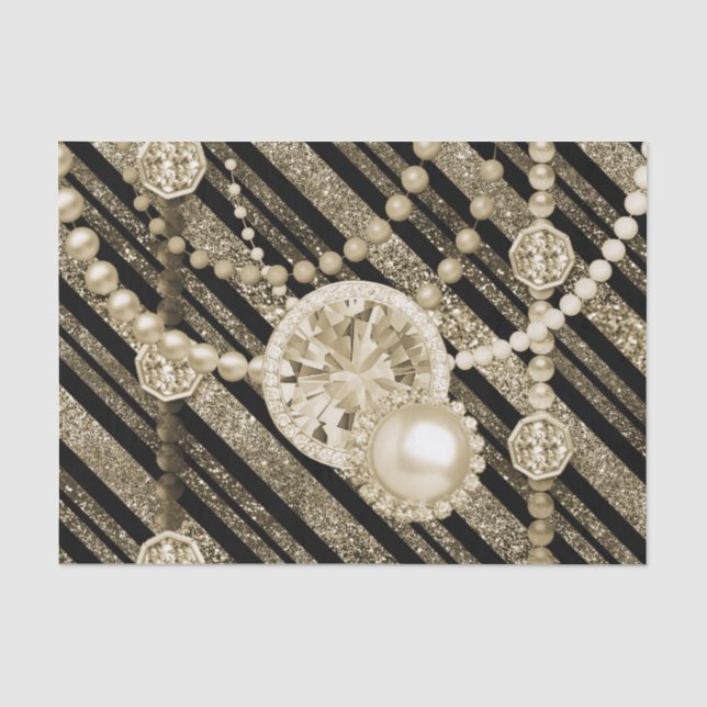 Glitzer- und Juwelierpapier für Gold-Imitate Seidenpapier (Vorderseite)