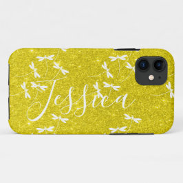 Glitzer und Libellen personalisiert Case-Mate iP iPhone Hülle