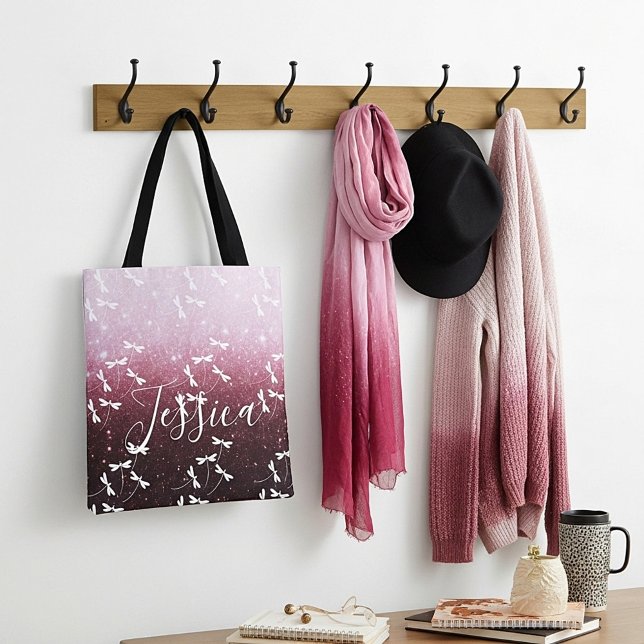 Glitzer und Libellen, personalisierter Totbeutel Tasche (Von Creator hochgeladen)