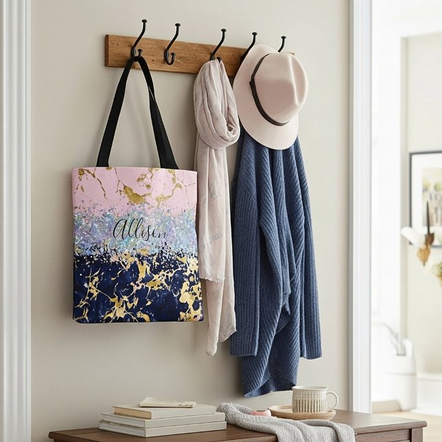 Glitzer und Marmor personalisiert Tasche (Von Creator hochgeladen)