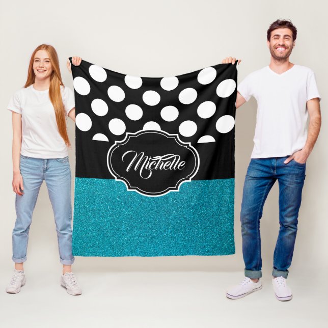 Glitzer und Punkte Fleecedecke (Beispiel)