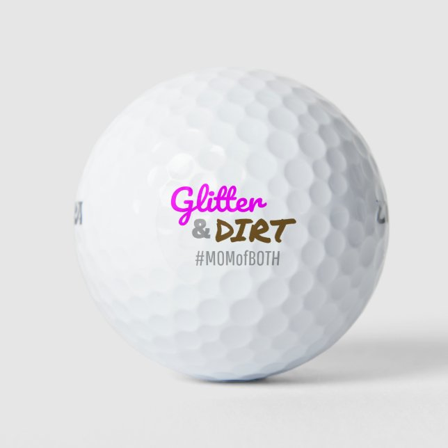 Glitzer und schmutzige Mama beider Muttergottes Golfball (Vorderseite)