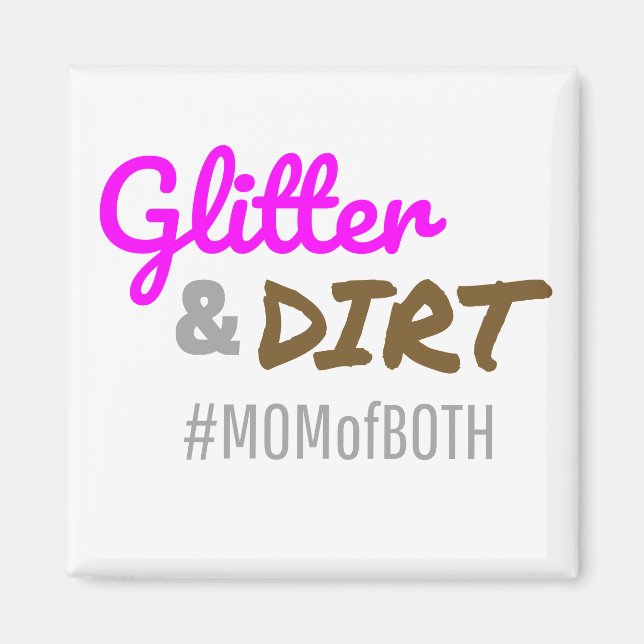 Glitzer und schmutzige Mama beider Muttergottes Magnet (Vorne)