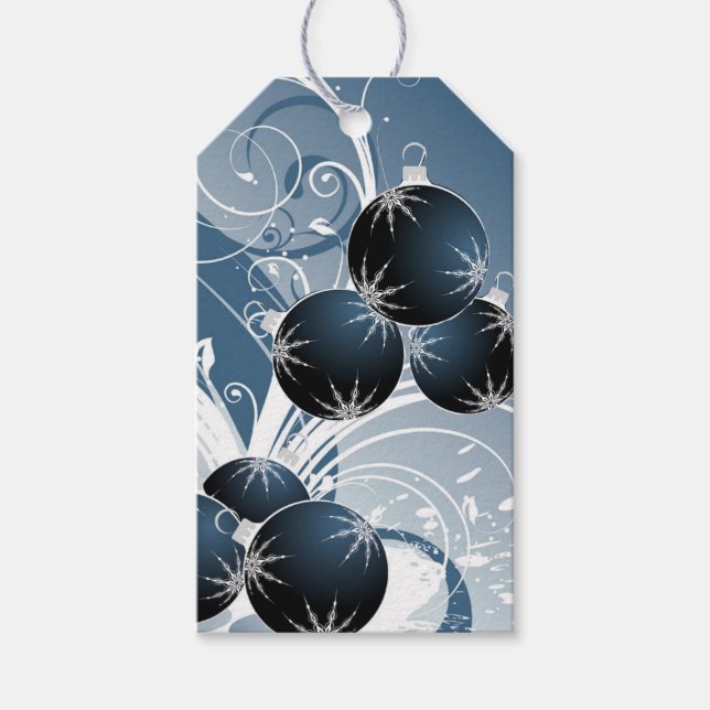 Glitzer- und Sparkle-Ornamente-Geschenk-Tag Geschenkanhänger (Vorderseite)
