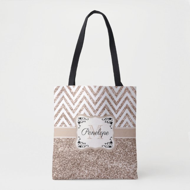 Glitzer und Zickzack Tasche (Vorderseite)