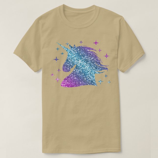 Glitzer Unicorn Geschenk für Frauen Unicorn T-Shirt (Design vorne)