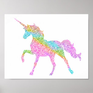 Glitzer Unicorn Poster