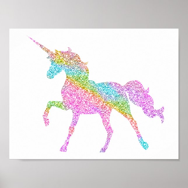 Glitzer Unicorn Poster (Vorne)