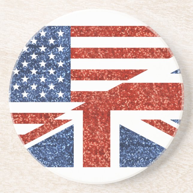 Glitzer usa uk getränkeuntersetzer (Vorne)