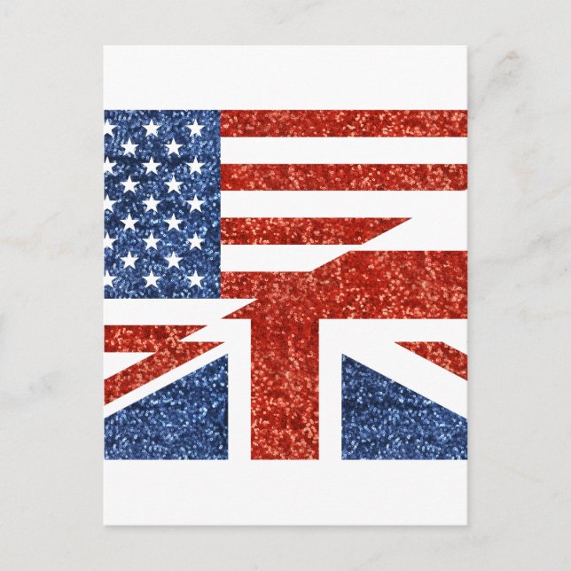 Glitzer usa uk postkarte (Vorderseite)