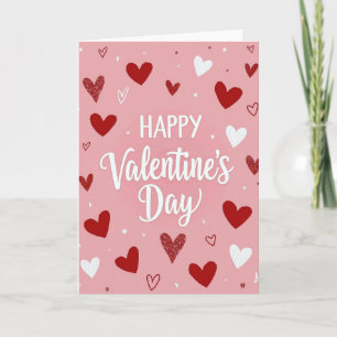 Glitzer-Valentinstag-Herz-Karte Karte