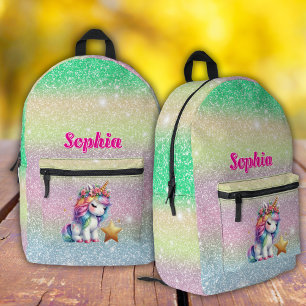 Glitzer vereint magischen Stern Bedruckter Rucksack