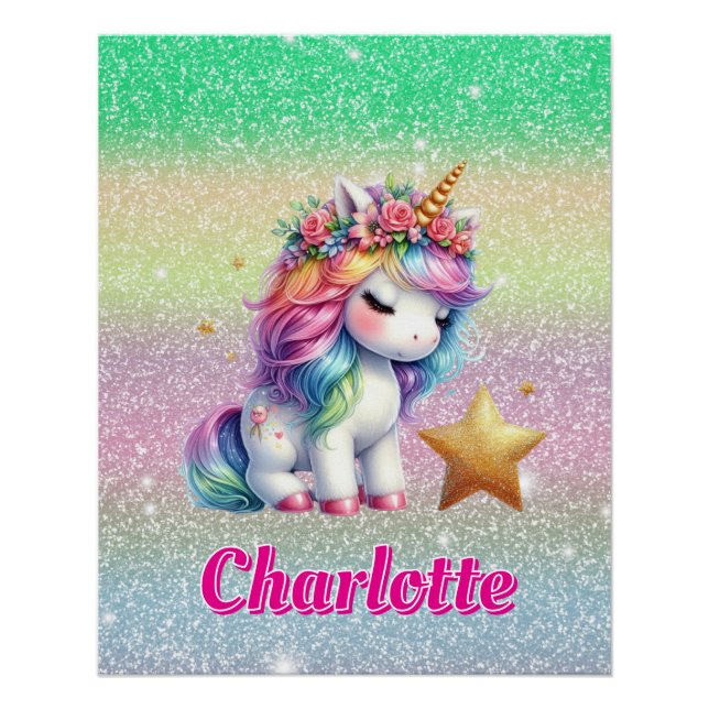 Glitzer vereint magischen Stern Poster (Vorderseite)