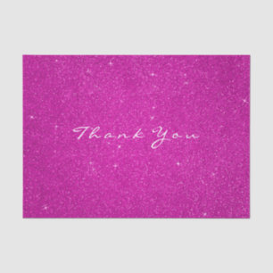Glitzer Vielen Dank Fuchsia HotPink Rose Gefallen Seidenpapier