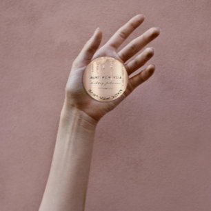 Glitzer Vielen Dank Rose Gold nach Namen Runder Aufkleber