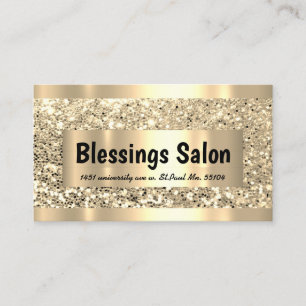 Glitzer VIP Gold Frame Event Planner Luminous Busi Visitenkarte