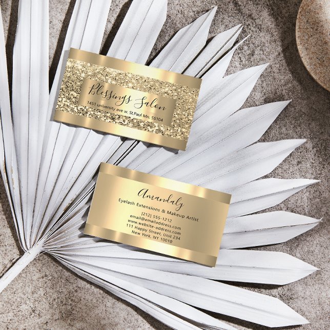 Glitzer VIP Gold Frame Event Planner Luminous Busi Visitenkarte (Von Creator hochgeladen)