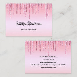 Glitzer-Visitenkarte für personalisiert rosa Drill Visitenkarte