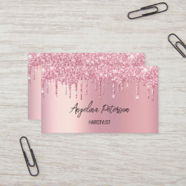 Glitzer-Visitenkarte für rosa Drilling Visitenkarte