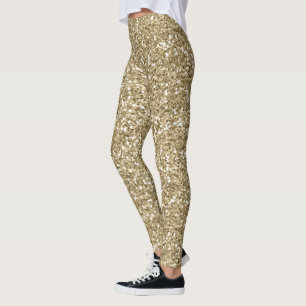 Glitzer von Gold Imitate Leggings