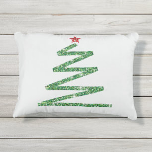 Glitzer Weihnachtsbaum Kissen Für Draußen