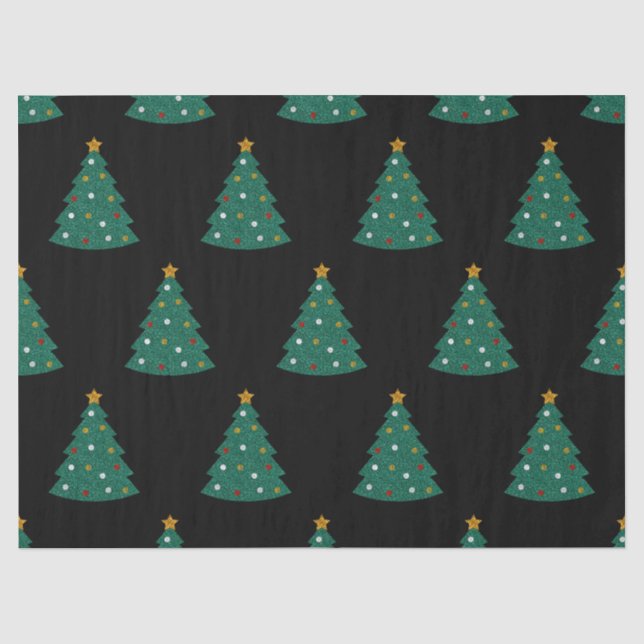 Glitzer Weihnachtsbaum Seidenpapier (Vorderseite)
