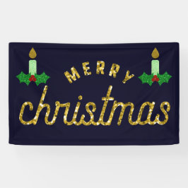 Glitzer Weihnachtskerze Banner