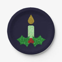 Glitzer Weihnachtskerze
