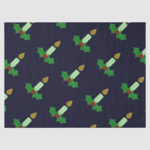 Glitzer Weihnachtskerze Seidenpapier