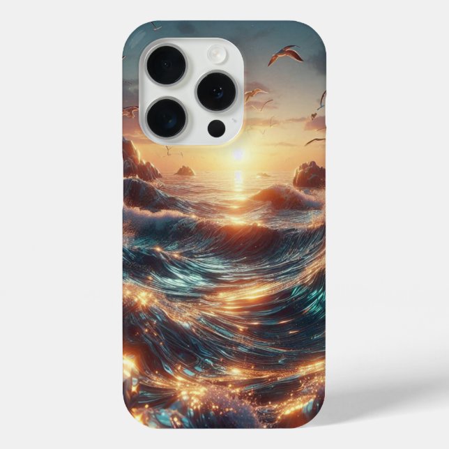 Glitzer Wellen iPhone Gehäuse Case-Mate iPhone Hülle (Rückseite)