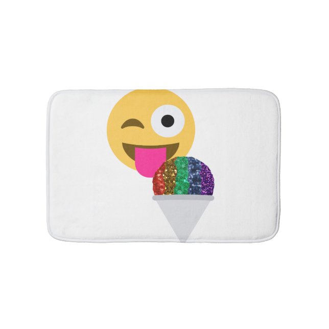 Glitzer wink Emoji Badewanne Badewanne matte (Vorderseite)