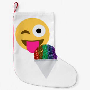 Glitzer wink emoji xmas Weihnachtsfeier Strumpf Kleiner Weihnachtsstrumpf