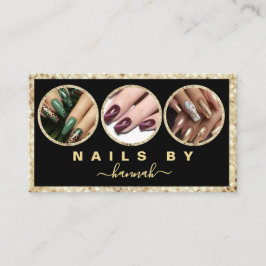 Glitzer Woman Hand Nail Salon Visitenkarte