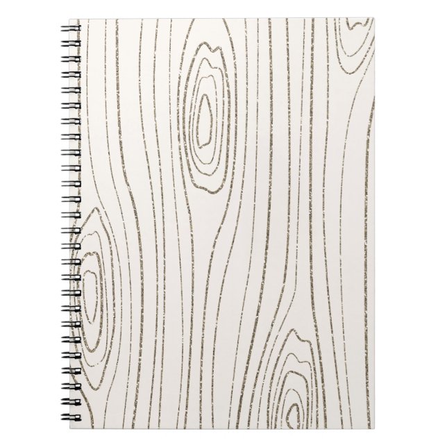 Glitzer Woodgrain Journal Notizblock (Vorderseite)