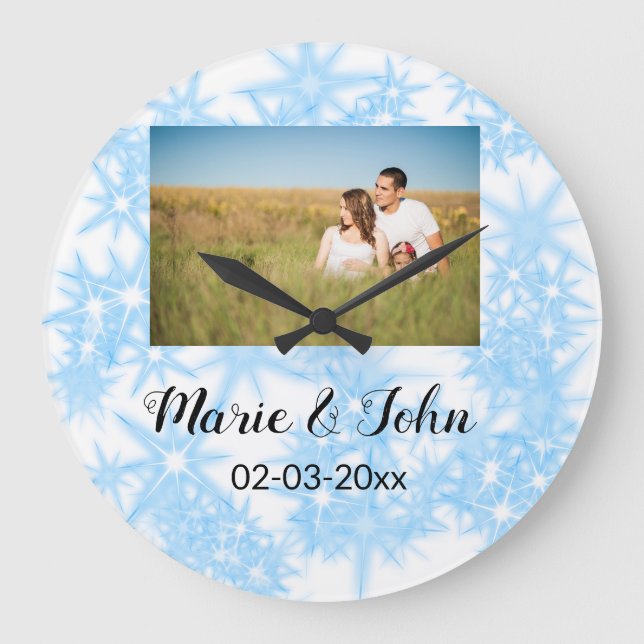 Glitzer-Wurf Große Wanduhr (Vorderseite)