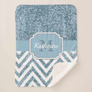 Glitzer Zickzack Sherpadecke